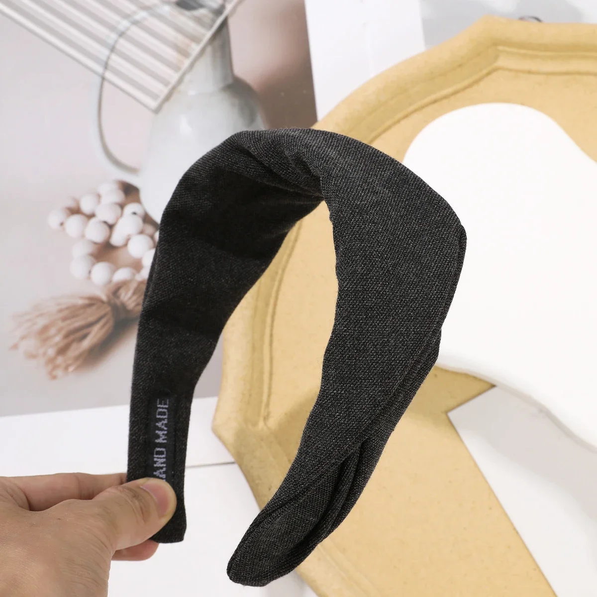 1 قطعة عقال واسعة الموضة أنيقة الشعر هوب هيرباند الخريف الشتاء سيدة عادية التسوق السفر خوذة الملحقات #6