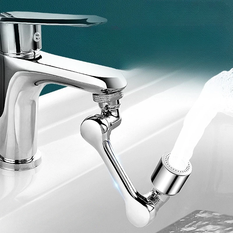 

Universal faucet can be rotated to extend the mechanical arm outlet mouth wash multifunctional joint anti-splash bubbler