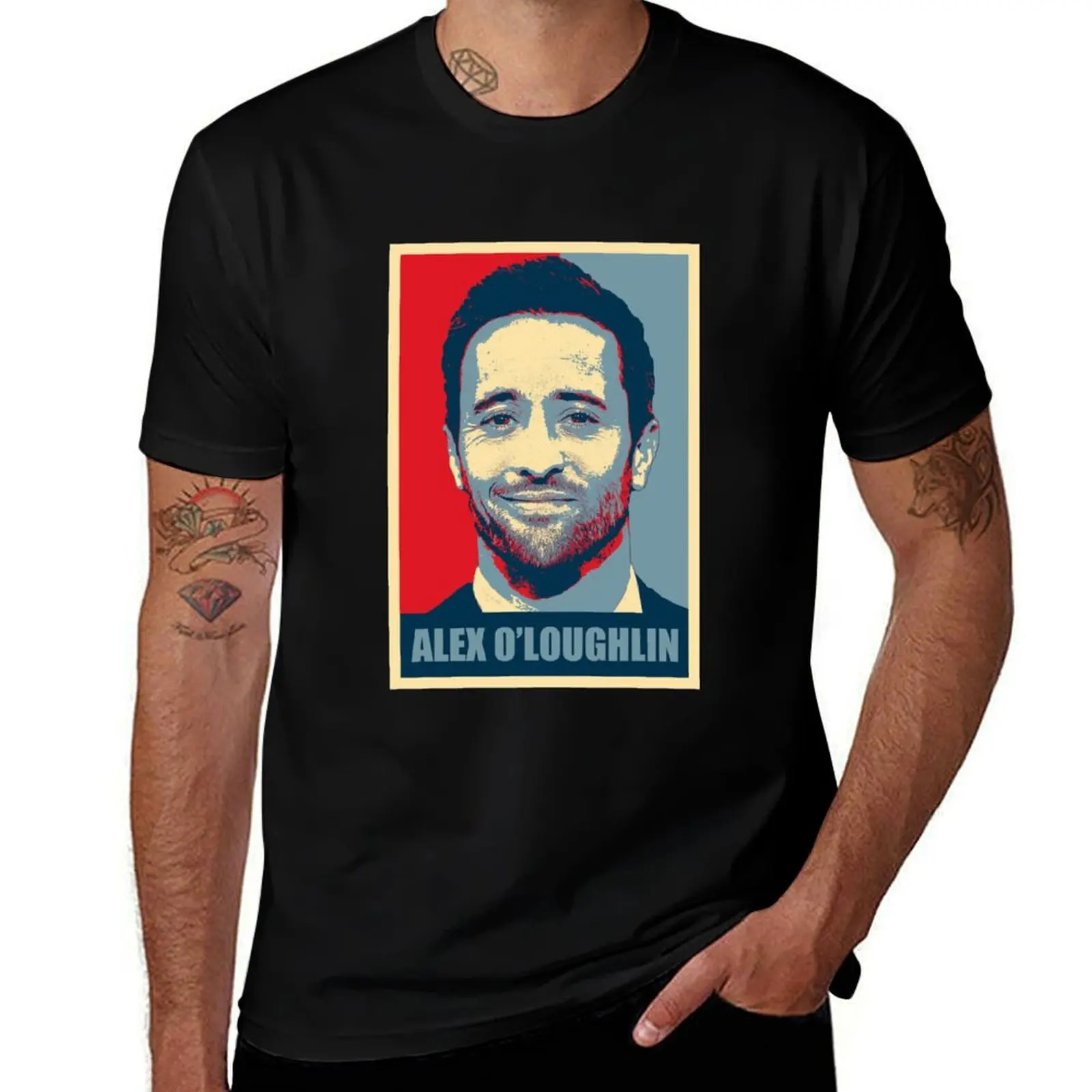 For Mens Womens Alex O'Loughlin Hope Gift For Fan T-Shirt Work Short Sleeve Cotton Top T-Shirt
