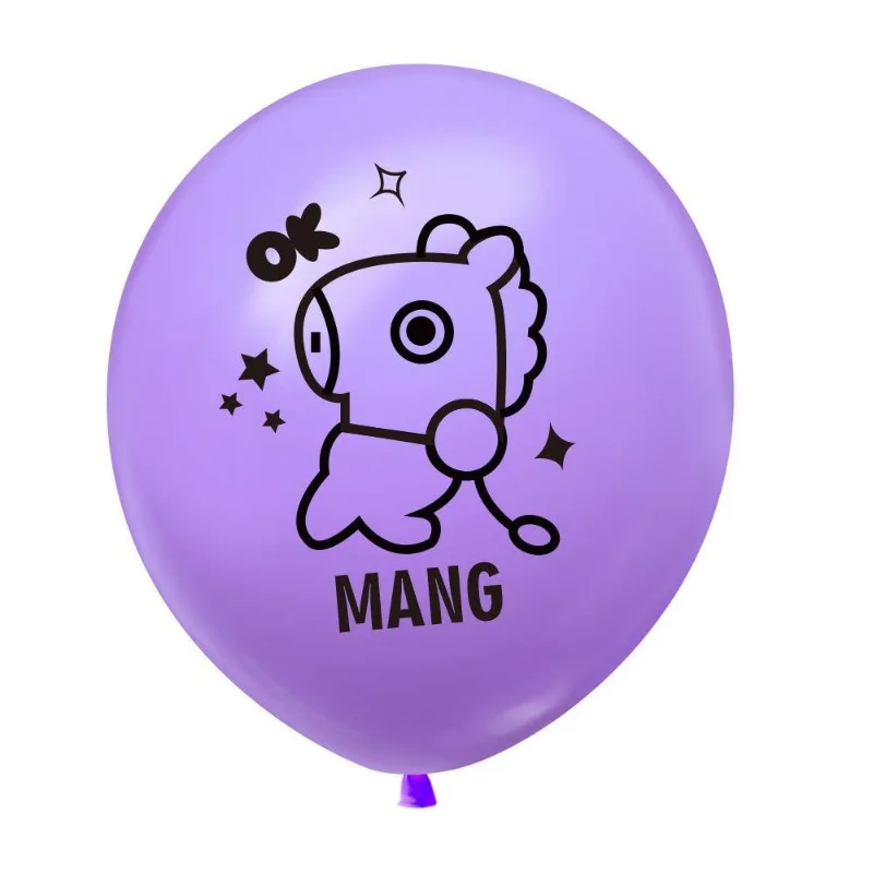 2026 KPOP bt21 theme cartoon idol birthday party venue decoration with balloons and idol-related items view 3