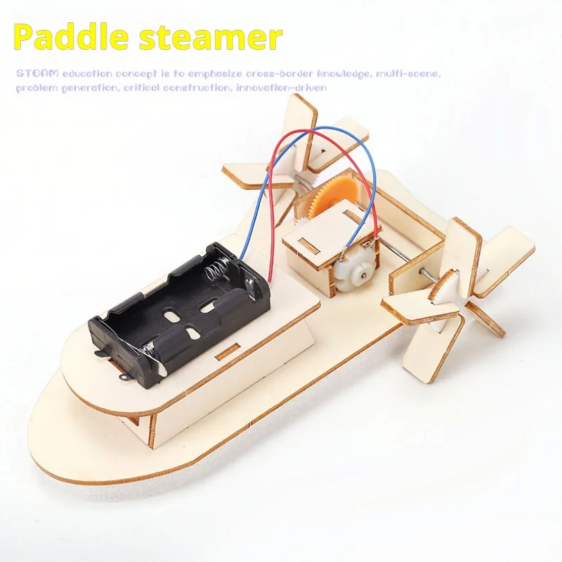 DIY Craft Material Kit For Small Scientific Creations And Inventions Including Paddle Steamboat And Science Experiment Teaching