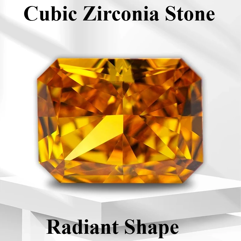 

4k камень с кубическим цирконием, золотисто-желтый цвет, сияющая форма, синтетические лабораторные синтетические драгоценные камни Cz, блестящие качественные ювелирные изделия