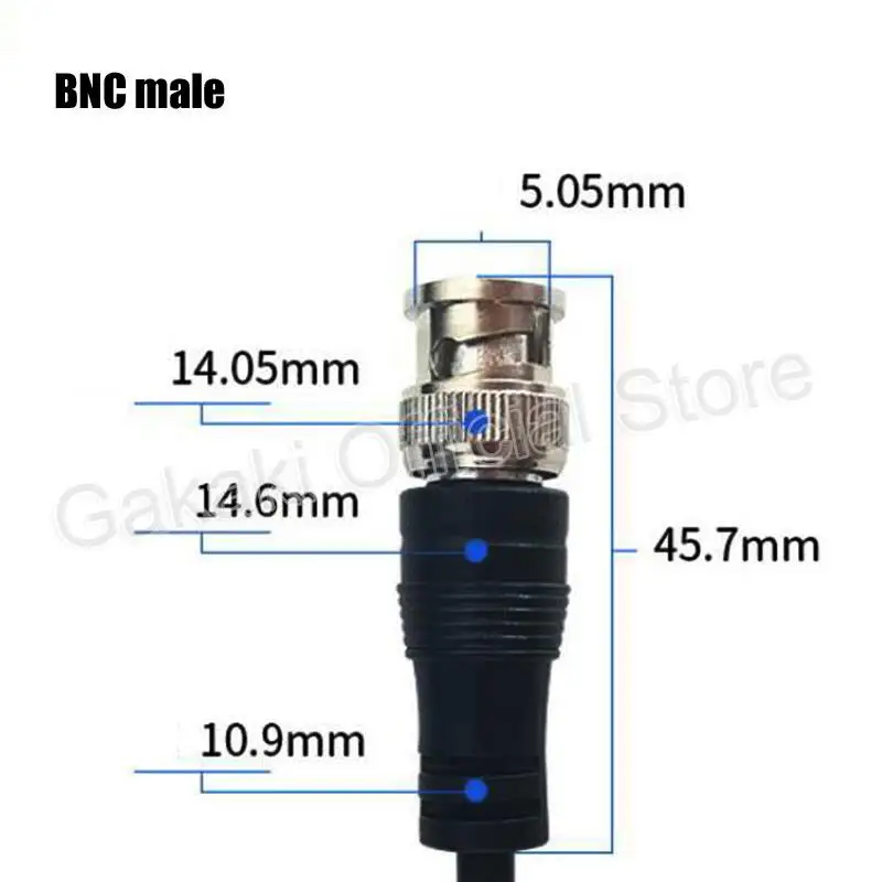 Multifunction Combination Test Cable Wire BNC Male Plug to Dual Alligator Clip Oscilloscope Test Probe Lead Cable 1M