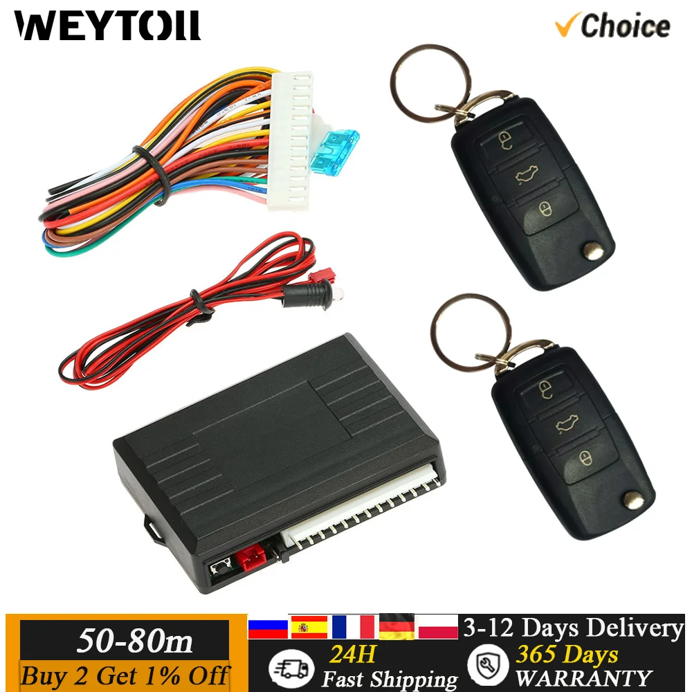 Car Auto Remote Central Kit Door Lock Universal Car Keyless Entry System Remote Central Locking Kit for VW LUPO POLO