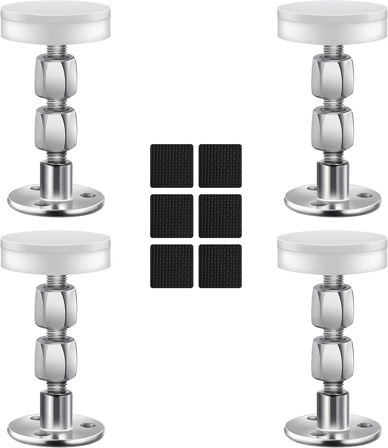 

4Pcs Headboard Stoppers, Adjustable Threaded Bed Frame Anti-Shake Tool With Free Furniture Pads, Headboard Stabilizer, Protect