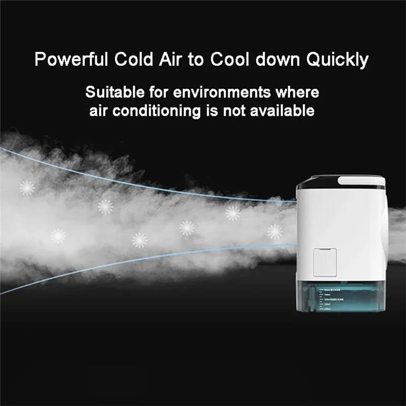 

Портативный кондиционер A64K, портативный вентилятор, двойной распылитель, ультразвуковой распылитель, скорость, бесшумный воздухоохладитель