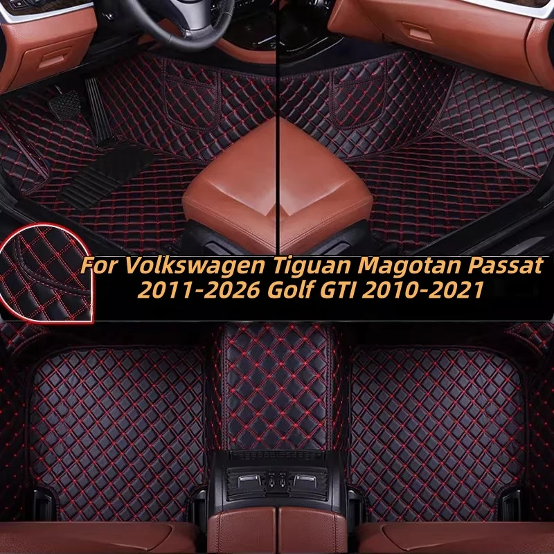 

Custom Car Floor Mats AntiSlip Wear Resistant Magotan Passat 2011-2026 Golf GTI 2010-2021Carpets FootCoche For Volkswagen Tiguan