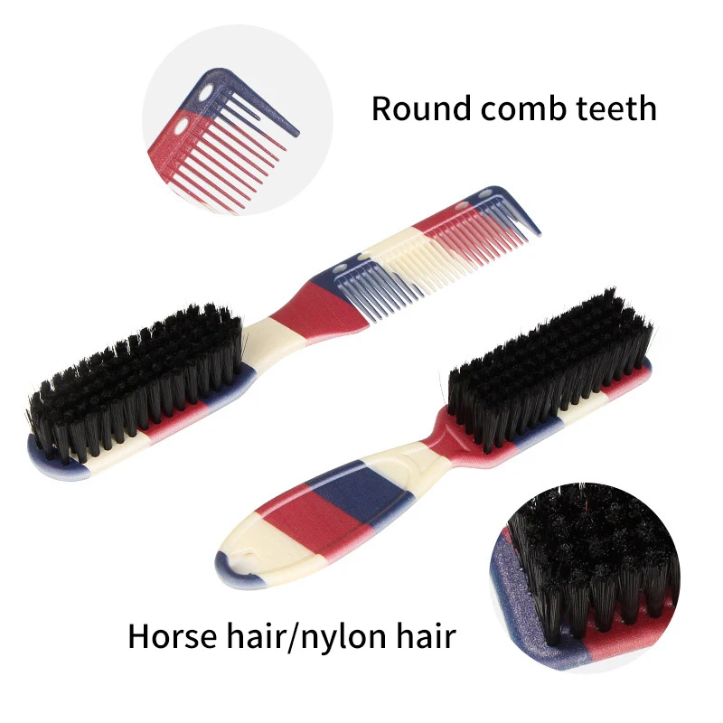 Double-sided Professional Barber Neck Brush Comb Shaving Beard Salon Carving Duster Cleaning Brush Hair Cutting Comb