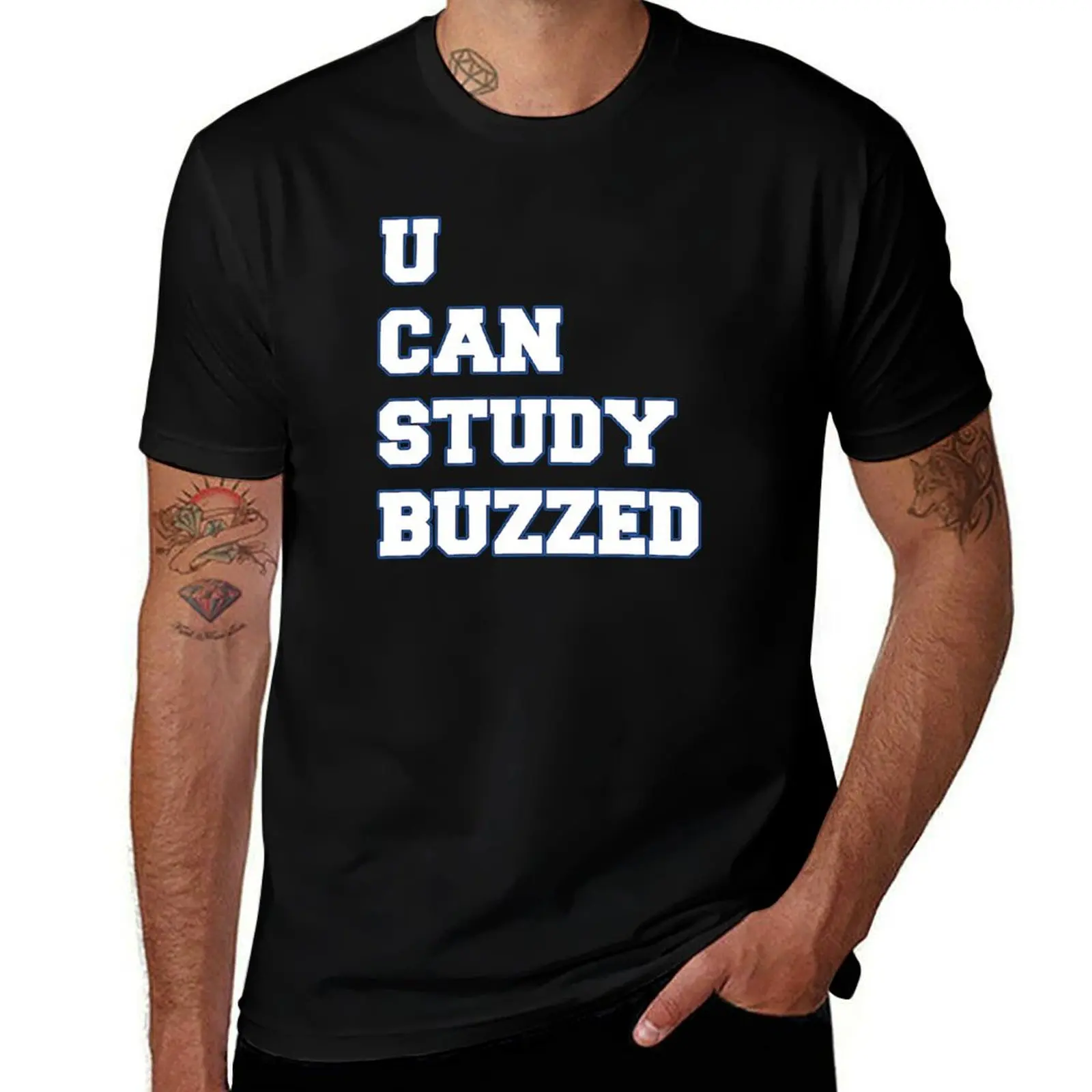 UCSB YOU CAN STUDY BUZZED T-Shirt Comfortable Basic Crew Neck Tee
