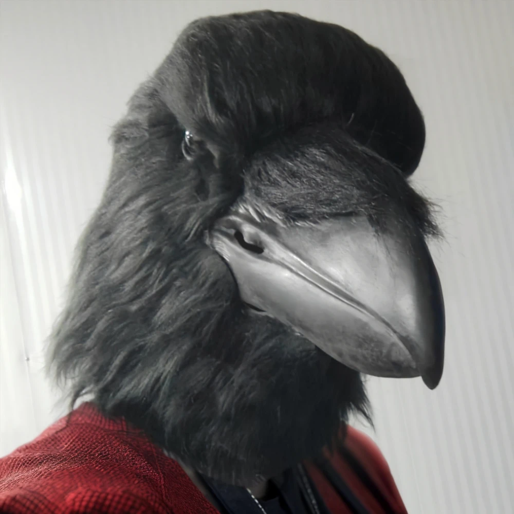 Funny Bird Mask Black Latex Cosplay Crow Masks Horror Beak Adult Halloween Cosplay Prop Fancy Dress Toys Masquerade Mask Joker - Image 5