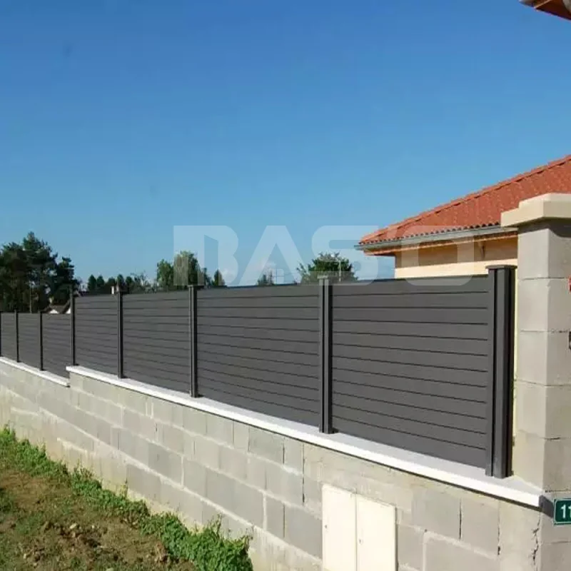 custom.WPC Fence Panels with Aluminium Post Cheap Metal Garden Fencing Patio Park Gate Pool Horses HDPE Frame Mate