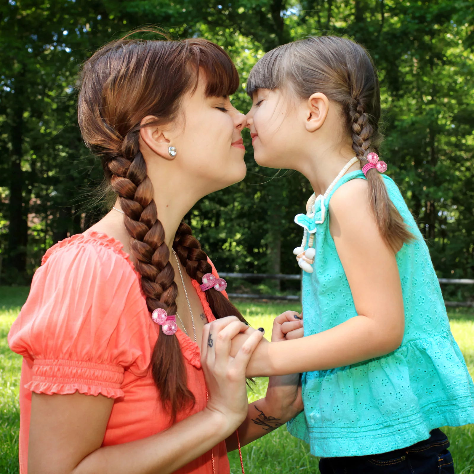 

3Pairs Elegant Hair Rings Ties for Women Girls Match Dresses Tshirts Party Decoration Random Color Hair Tie Bands