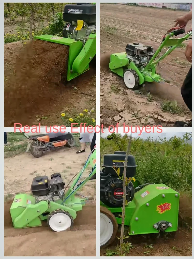 Yjq Gasoline Weeding Machine Diesel Hoe Rotary Tillage, Soil Loosening, Ditching, Agricultural Artifact, Small Orchard