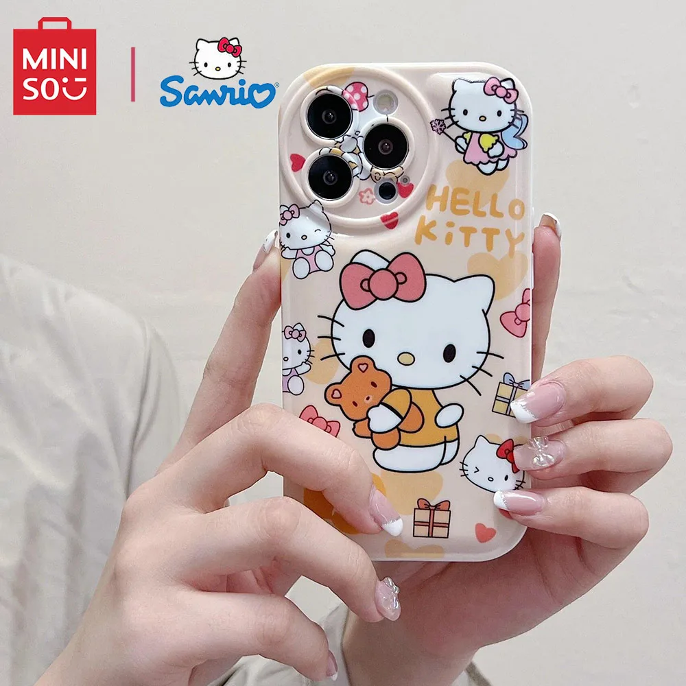 Miniso X Hello Kitty Phone Case For Samsung Galaxy A91 A72 A71 A70 A55 A54 A52 A51 A50 A34 A14 A73 A53 A33 HelloKitty Cases