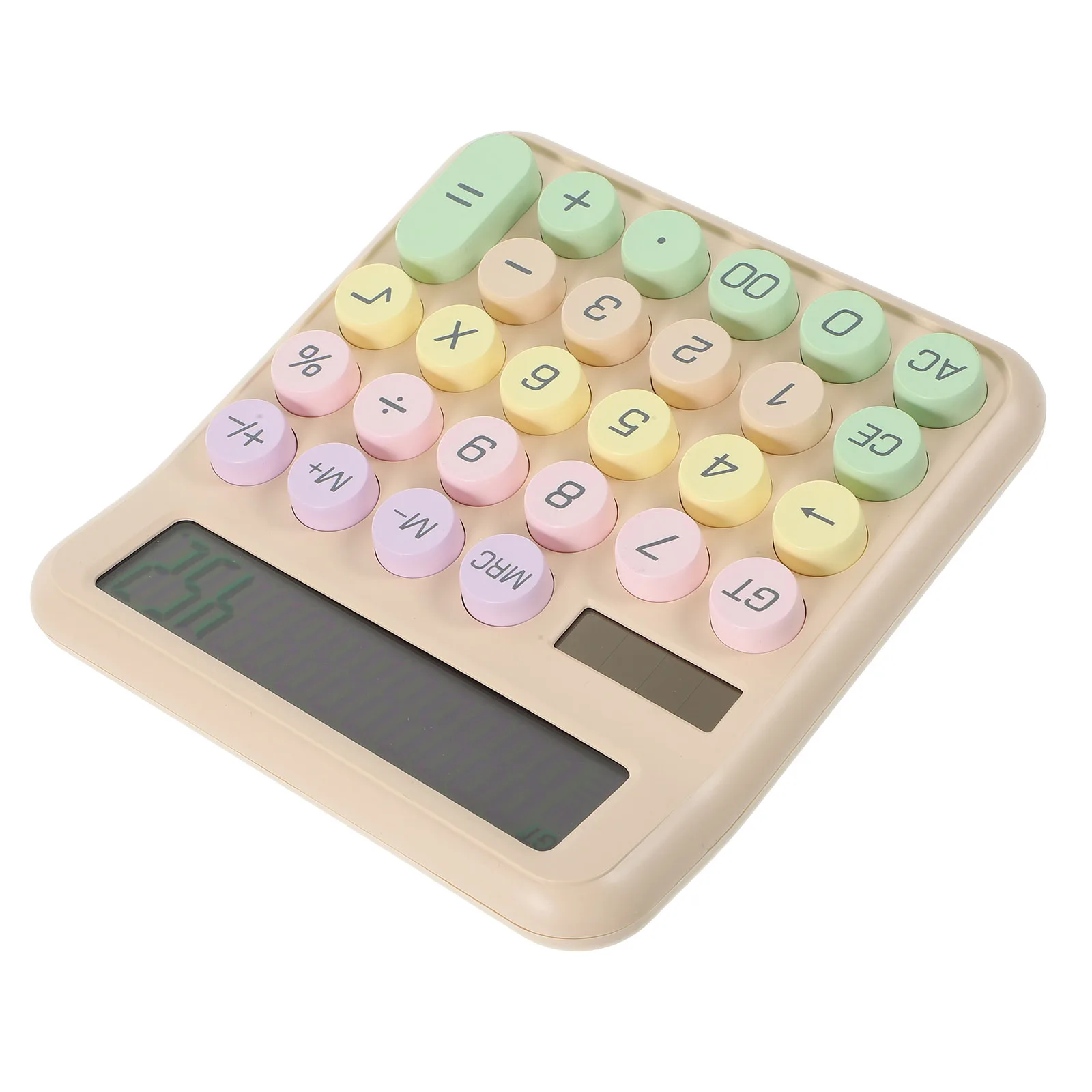 

Mechanical Keyboard Calculator Small Desk Cute Plastic Aesthetic Big Button Display Office Student Multi Functional Modern