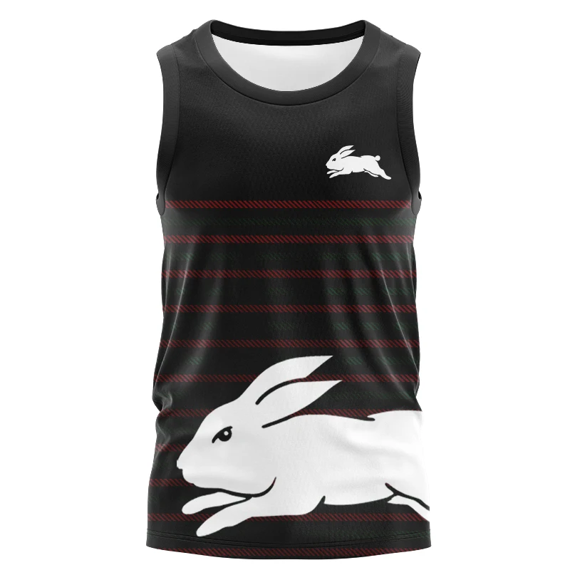 2024 Zuid-Sydney Rabbitohs Thuis En Uit Training Dragen Aboriginal Rugby Jersey Heren Tanktop (Aangepaste Naam En Nummer)