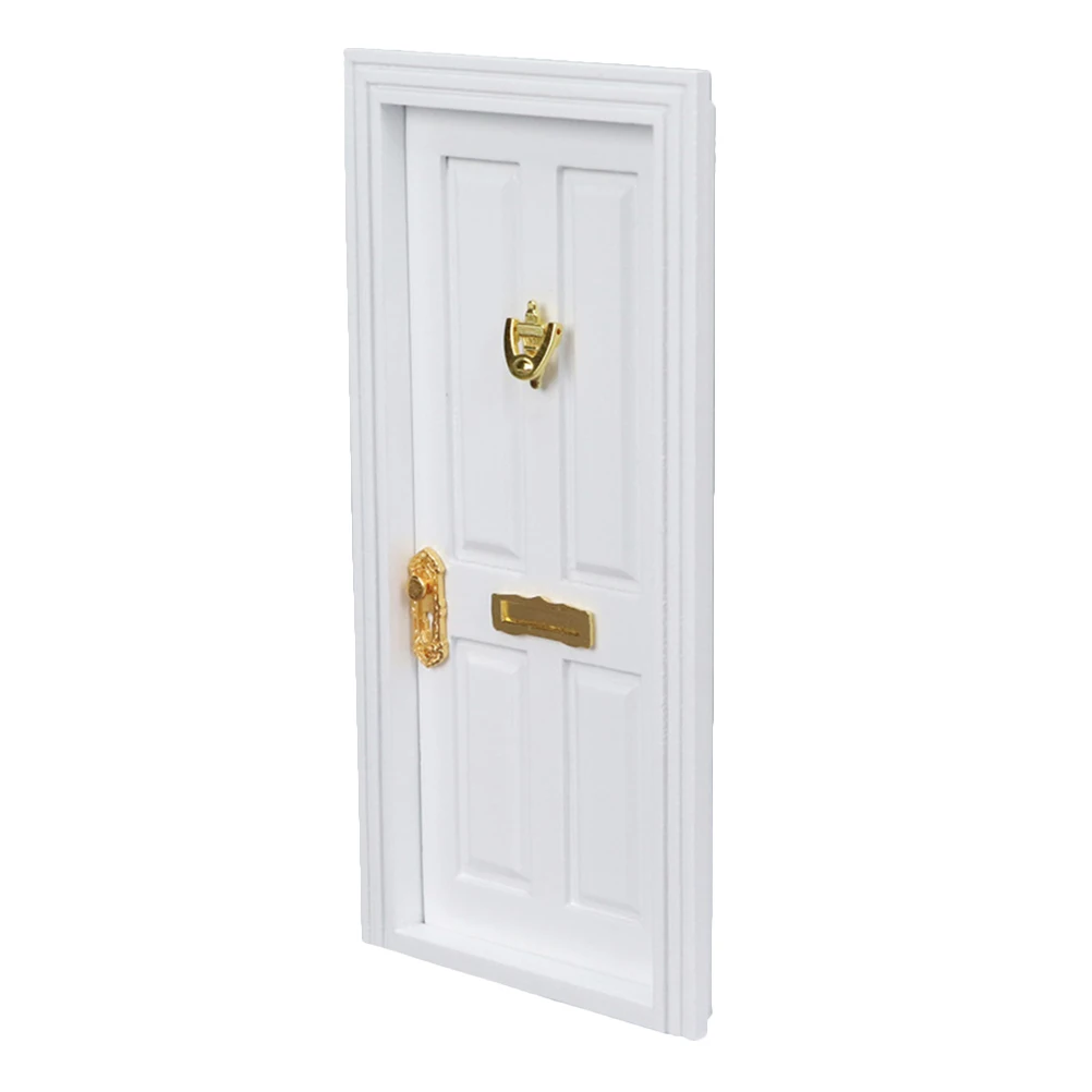 Mini mobili Porta per quattro club Casa in legno Decorazione in legno Modello in miniatura Ornamento