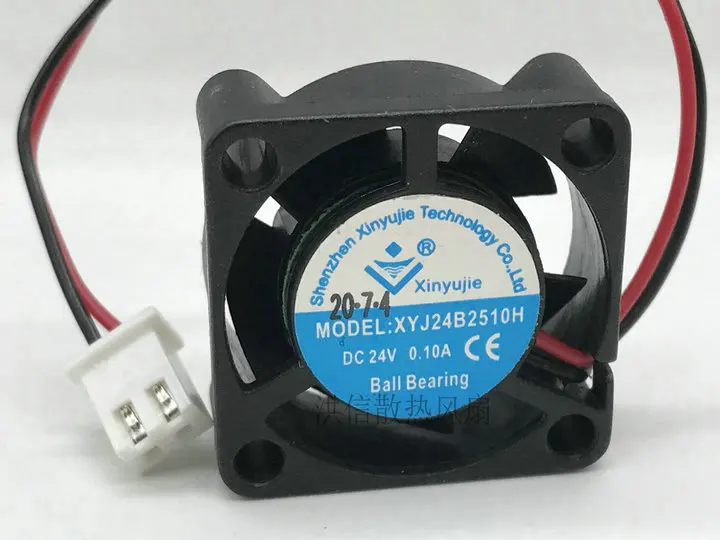 

XYJ24B2510H DC 24V 0.10A 25x25x10mm 2-Wire 25mm Cooling Fan