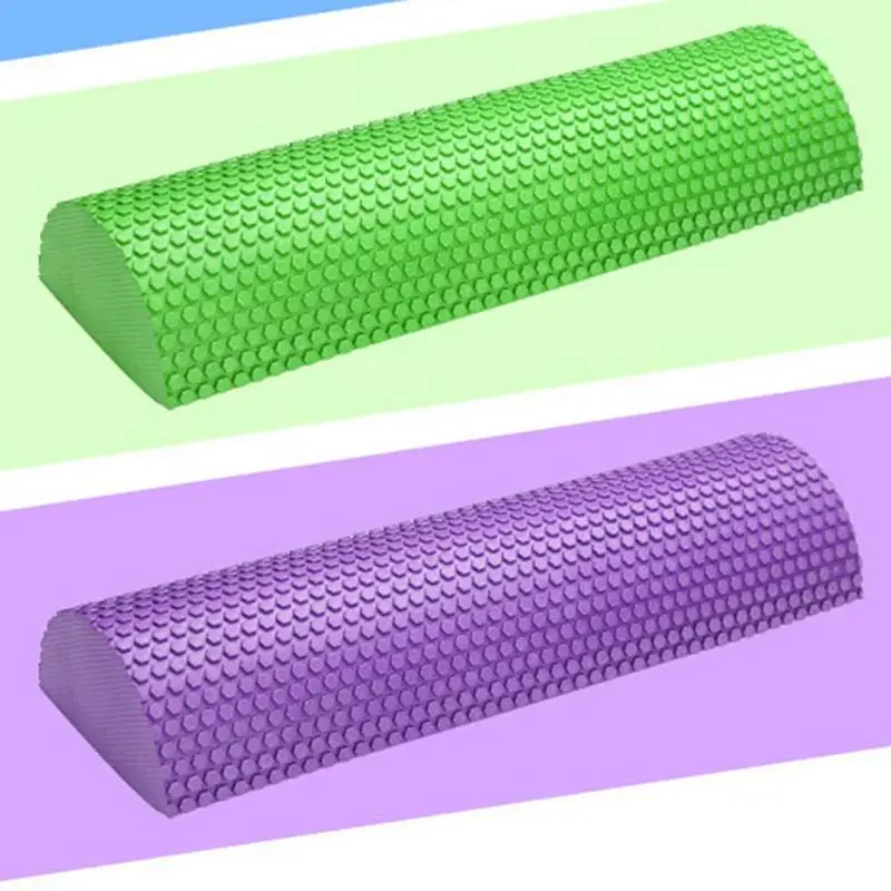 Half Round Eva Foam Roller For Yoga Pilates Fitness Equipment Balance Pad Yoga Blocks With Massage Floating Point 30-45Cm