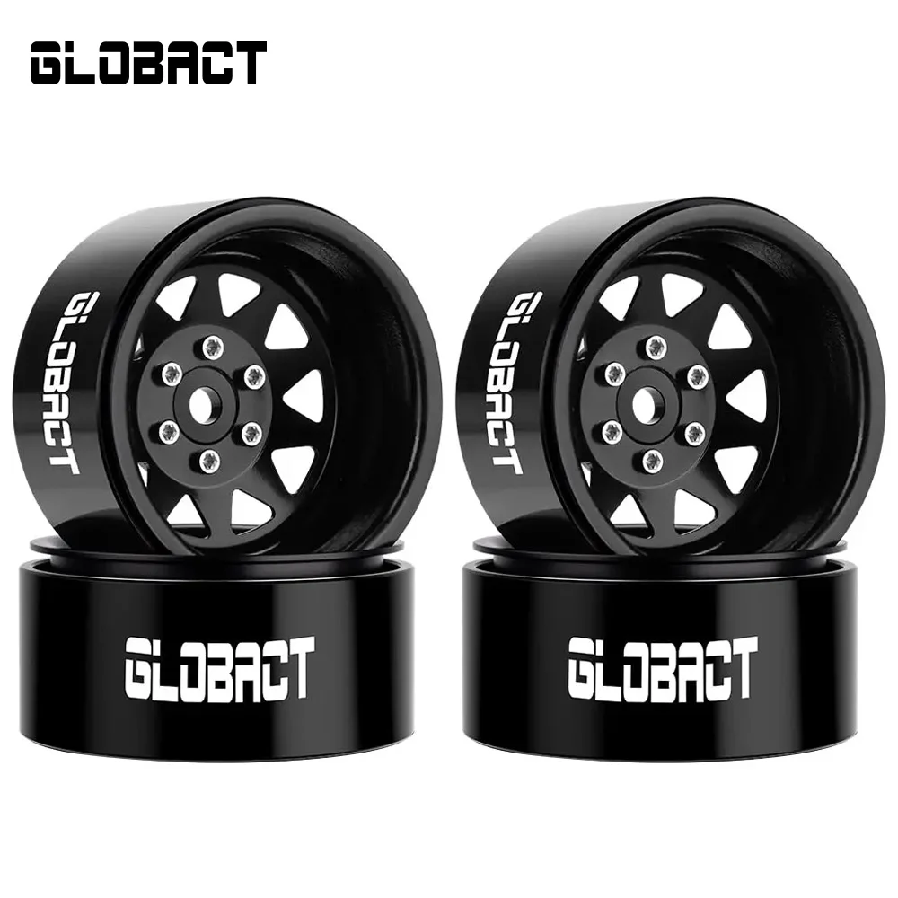 GLOBACT Aluminum 1.9inch Beadlock Wheels RC Wheel Hub -11.5mm Offset for TRX4 TRX6 SCX10 Redcat 1/10 RC Crawler Upgrade Part