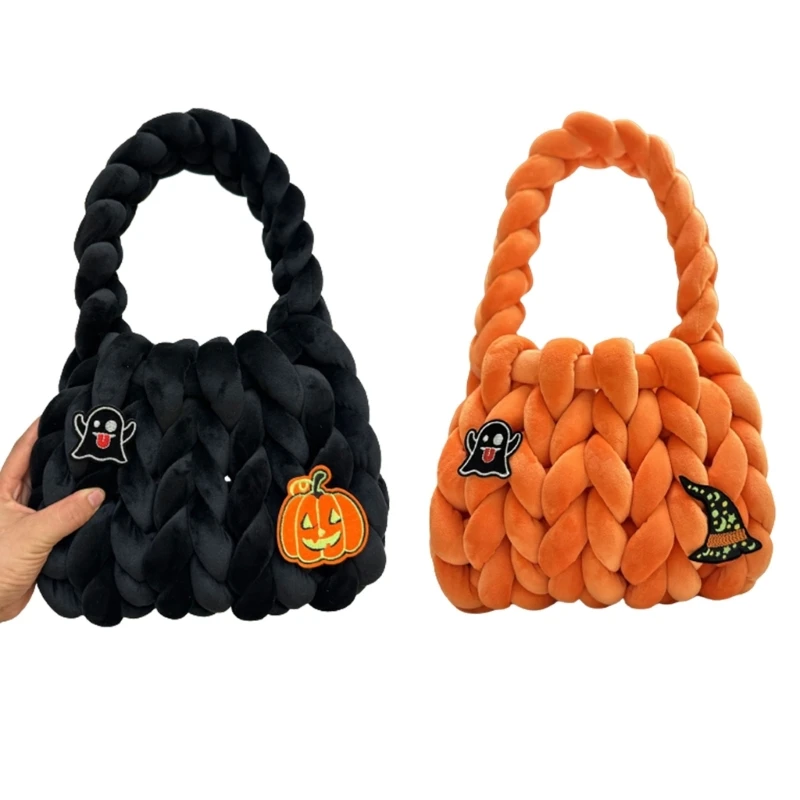 コンパクトなハロウィーン織りバッグ ベルベット ハンドバッグ ギフト 必需品をスタイリッシュに持ち運べます