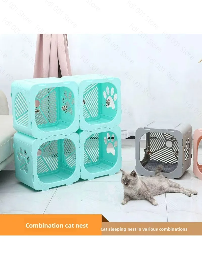 Simple cat bed for families, all-season use, indoor open cat house, winter warmth, dog room with optional inner lining for cats