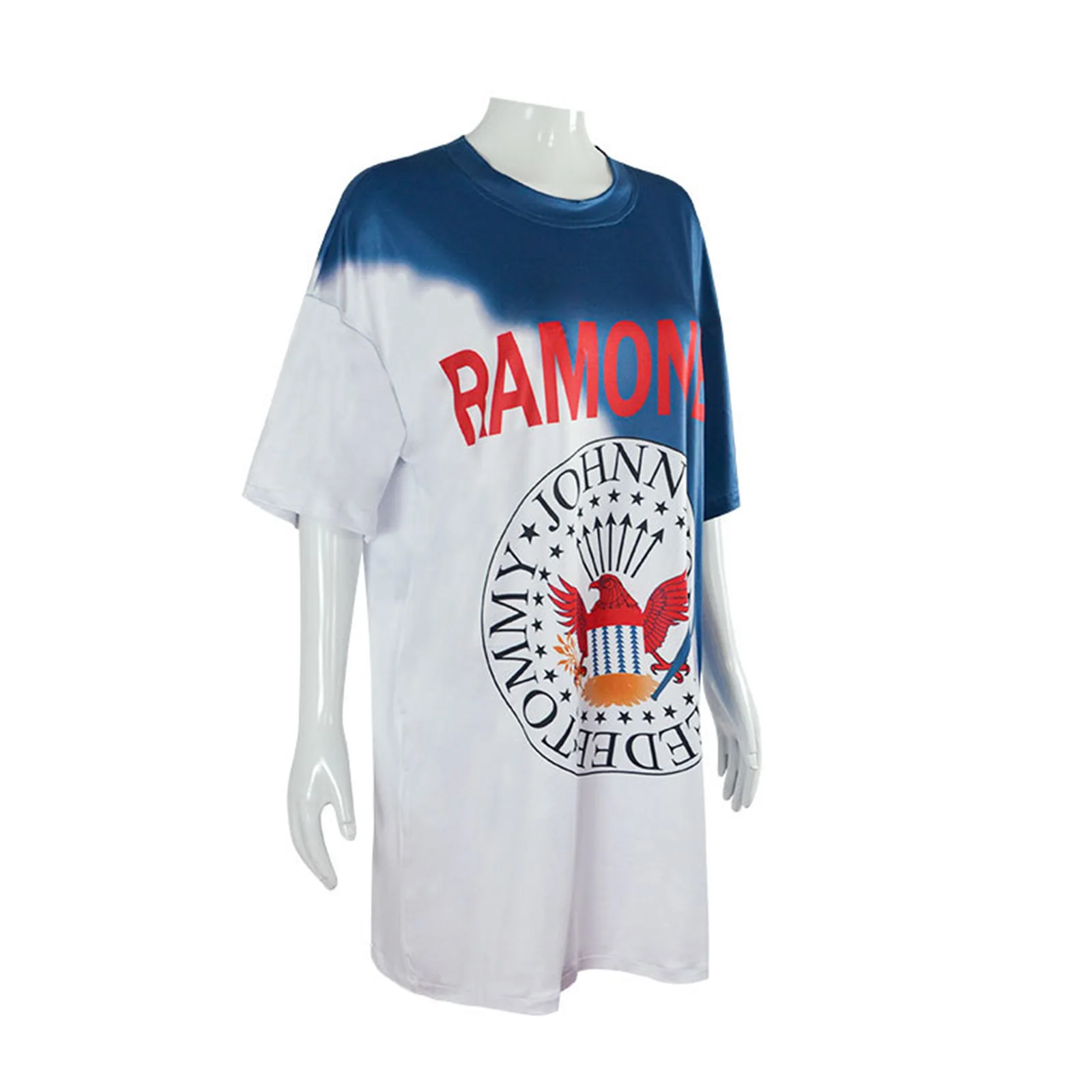 

Noah Cosplay Costume for Women Adult Printed Summer T-Shirt Sashes Mini Dress Daily Blouse with Belt Halloween Carnival Party