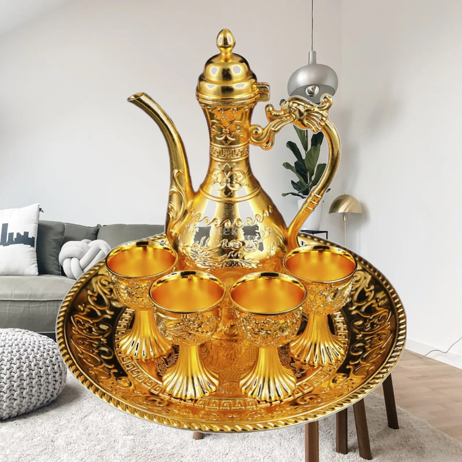 Coffee Pot Craft Elegant Flagon Wine Pot for Living Room Party Wine Cabinet