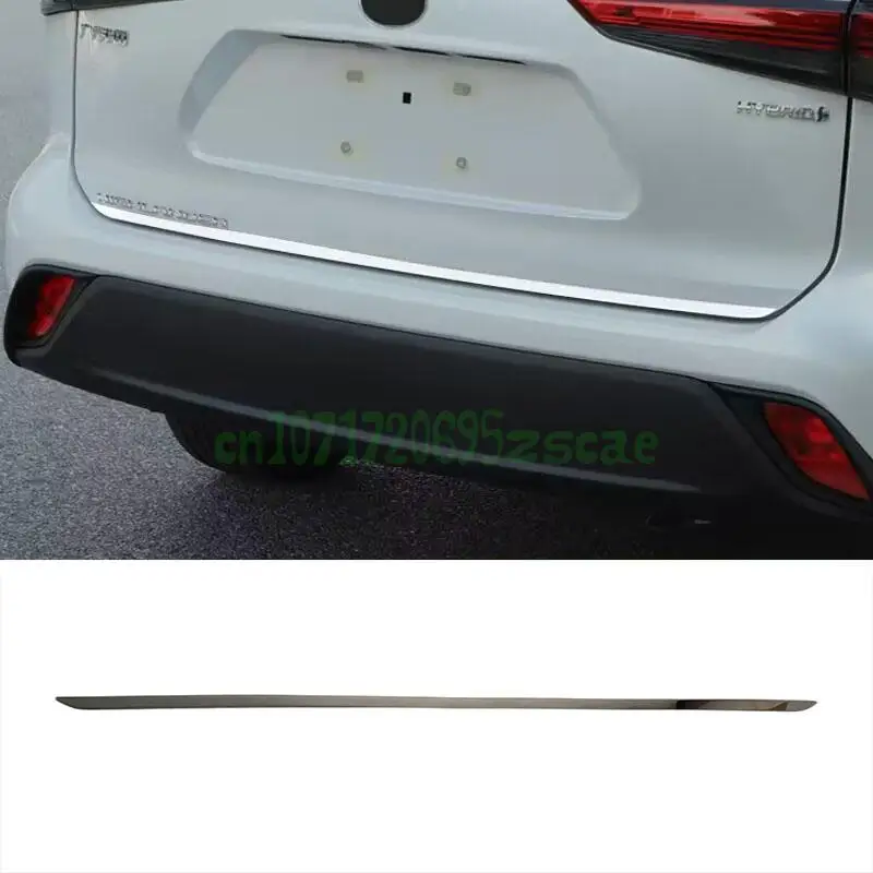 For Toyota Highlande 2015 2016 2017 2018 2019-2021Rear Boot Door Trunk Cover Trim Tailgate Garnish Molding Strip Car Accessories