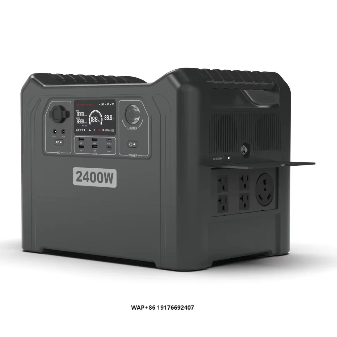 

Large Capacity Solar Portable Power Station Outdoor Camping 2400W Backup Solar Power Energy Generator