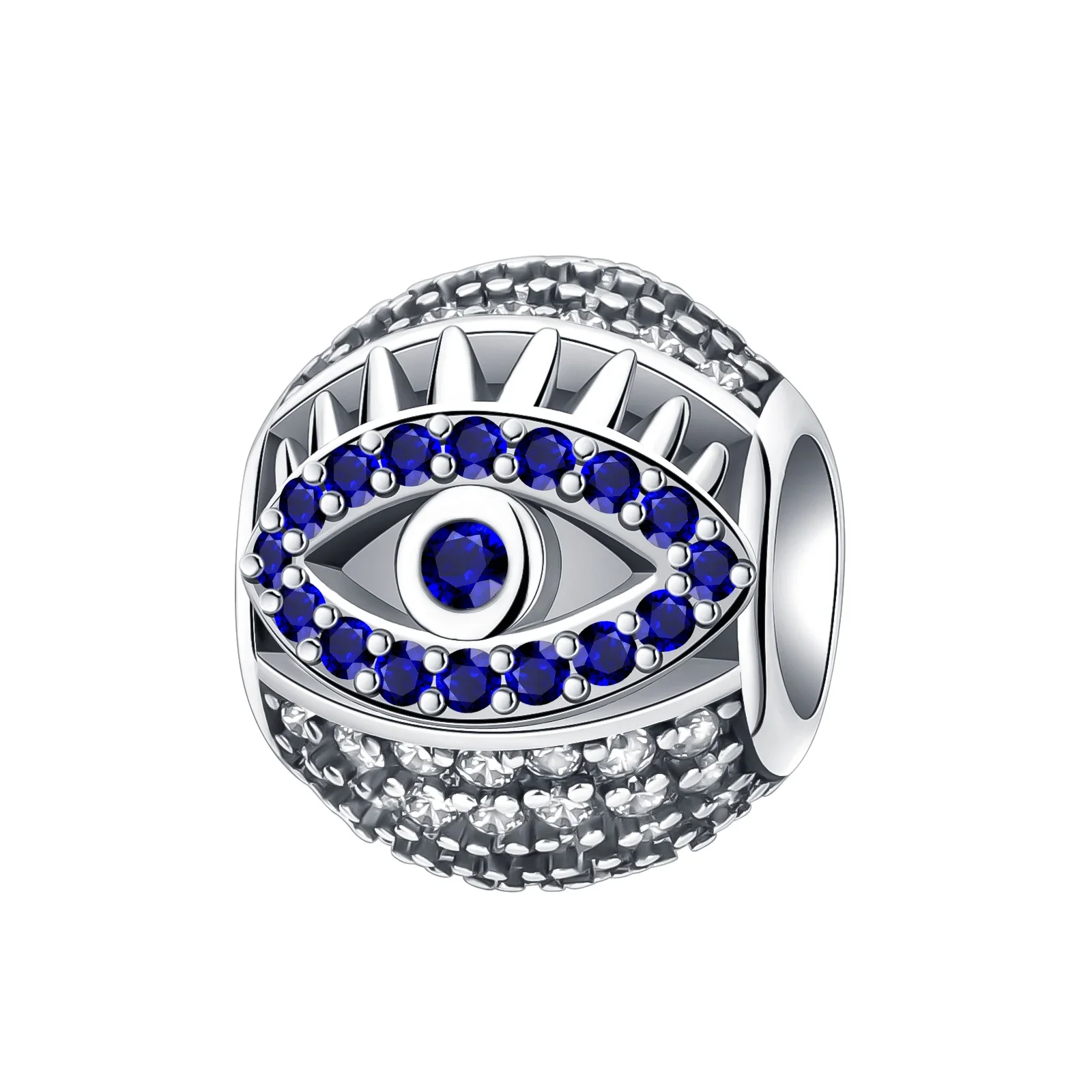 

925 Sterling Silver Eyes diamond blue beads Charm Fit Original Pandora Charms Bracelets Women DIY Jewelry Gift