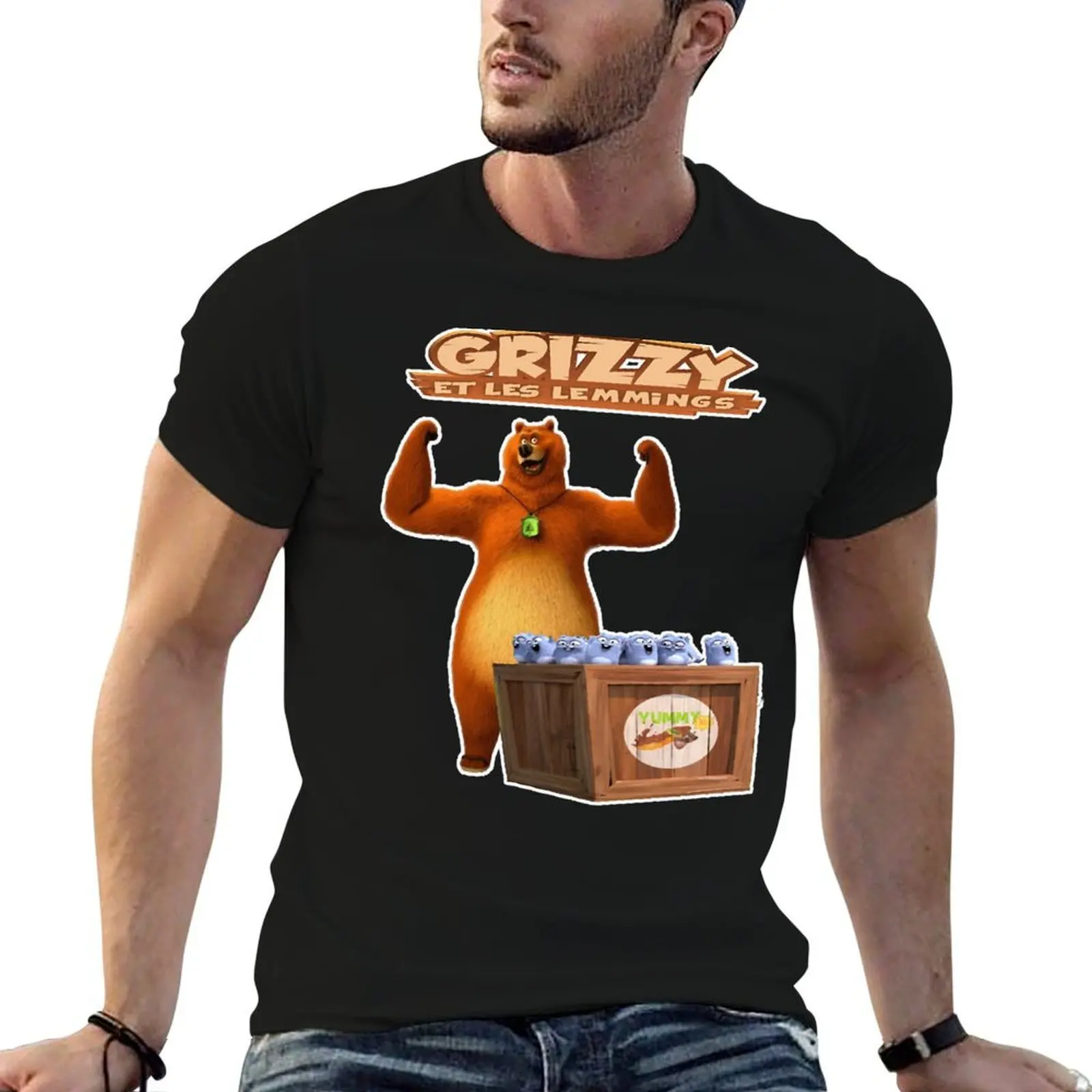 

grizzy and the lemmings T-Shirt t shirts for man cotton soft t shirts cotton 100% T-Shirt