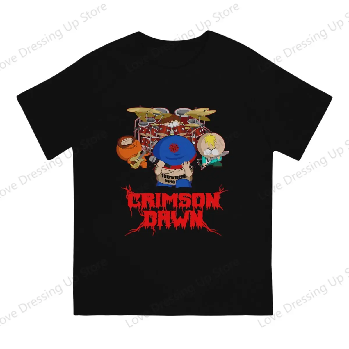 S-southpark Theme 100%Pure Cotton Summer Men T-Shirt Crimson Dawn Short sleeve Tshirts O-Neck Tee Funny Tops