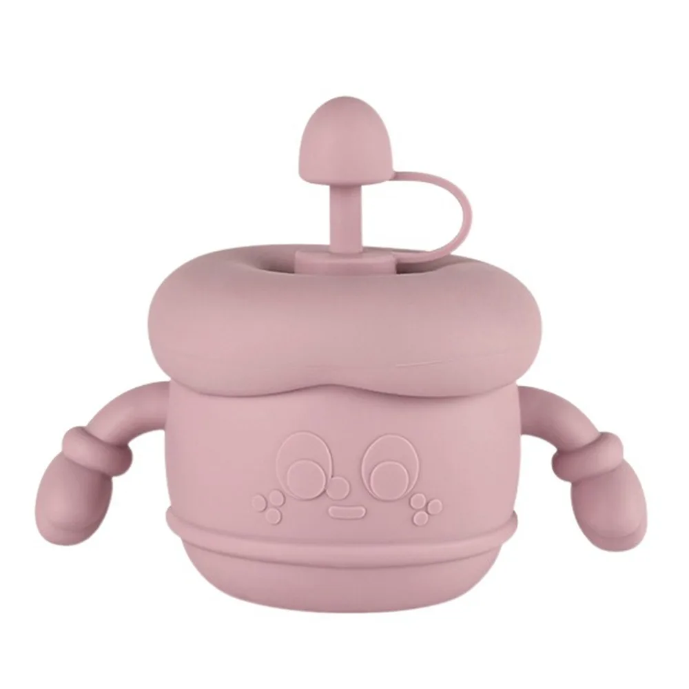 

Creative Baby Training Cup Soft Silicone Leakproof Toddlers Straw Water Bottle Non-Slip Grip Double Handle Toddler Sippy Cups