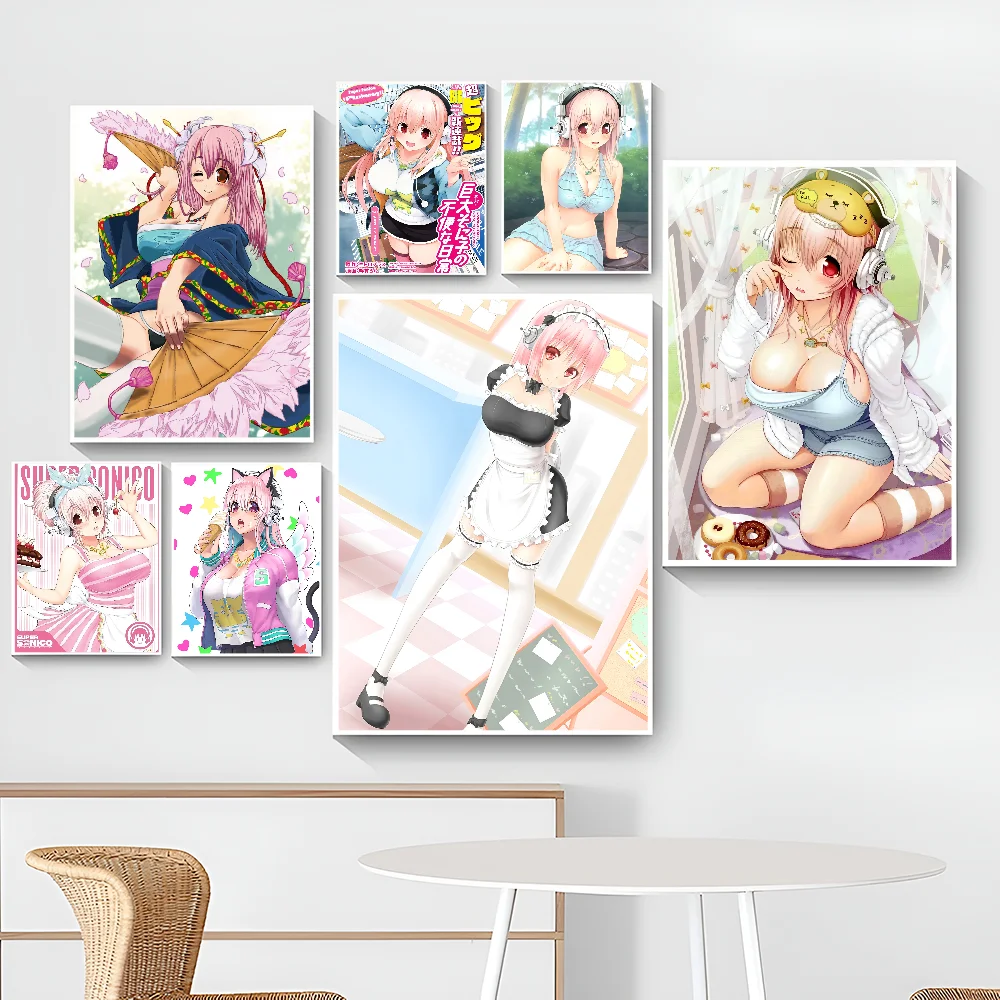 Autocollant Mural Super Mico Manga pour Décoration de Salon, Affiche Adhésive, Décor de Barrage, DIY