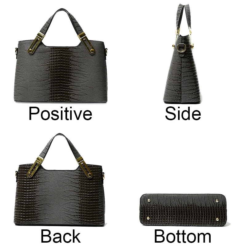 Imagem -05 - Bolsas de Luxo Padrão Crocodilo para Mulheres Designer Quente Couro pu Alça Superior Bolsa Casual Feminina Inverno Novo 2023