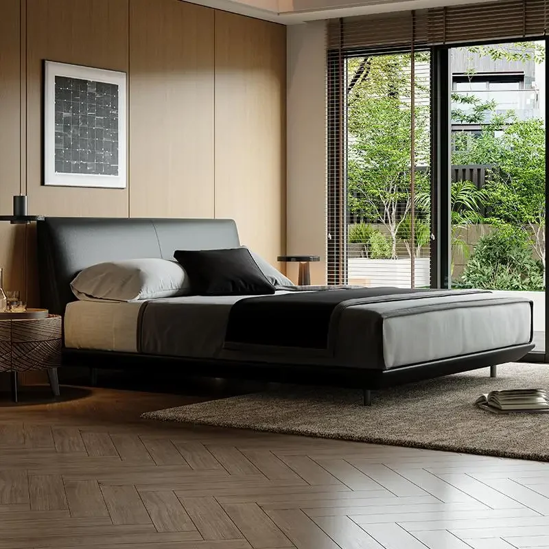 

Luxury Frame Double Bed Modern Headboard Design Wood Double Bed King Size Twin Wood House Letto Matrimoniale Bedroom Furniture