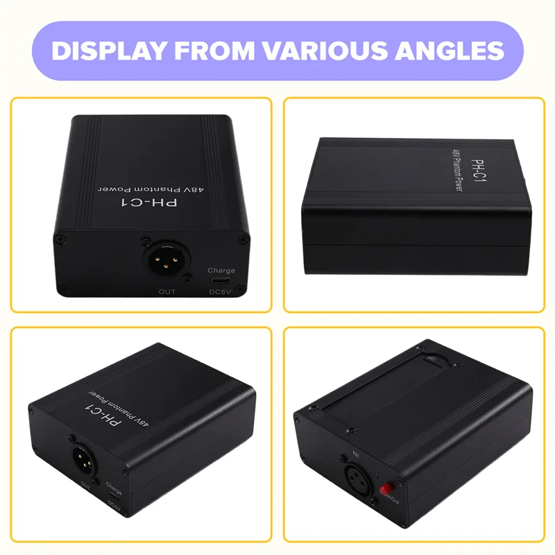 BNVN-PH-C1 ميكروفون Preamp 48 فولت قوة فانتوم مدمجة عالية الكسب ميكروفون معزز الميكروفونات معدات تسجيل الموسيقى