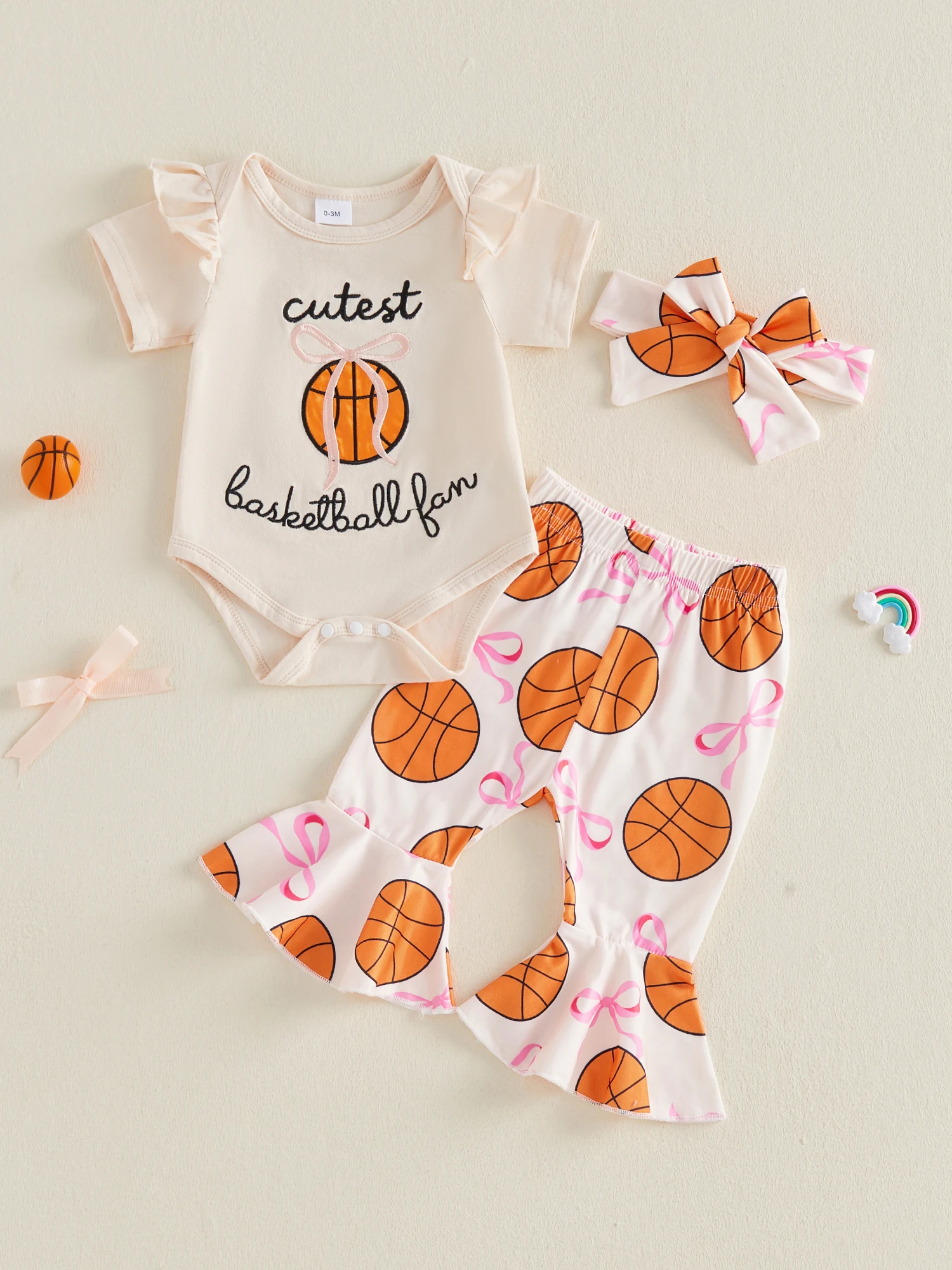 

Toddler Girl Floral Print Sleeveless Romper Ruffle Shorts Headband 3Pcs Outfit Set for Summer Beach Vacation