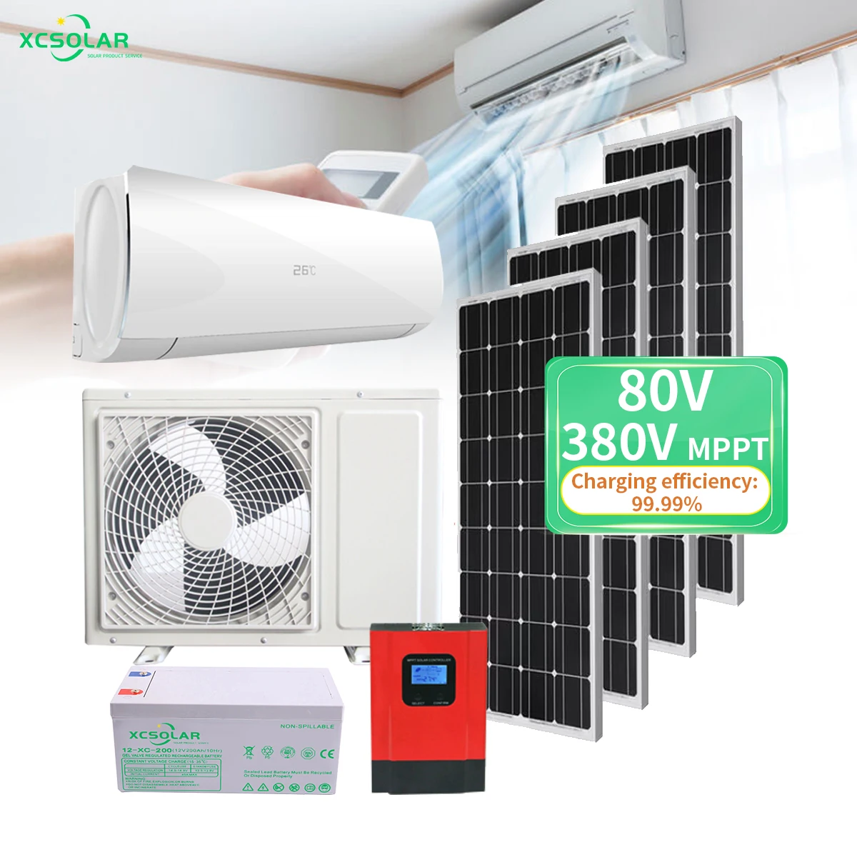 China supplier Ac/Dc Hybrid Aire Acondicionado Solar Power Generator For Air Conditioner 9000Btu 12000Btu 18000Btu 24000Btu/