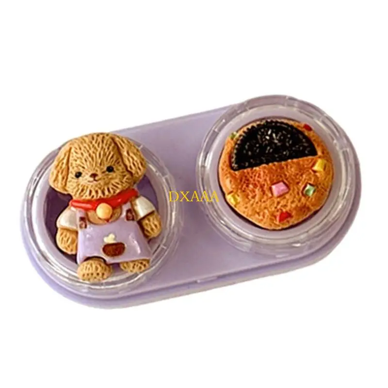 منظمات تخزين العدسات اللاصقة من DXAA بتصميم درج حافظة عدسات الدب الكرتوني للطلاب