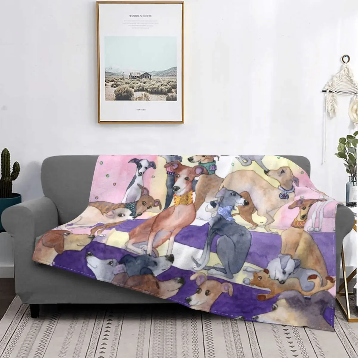 

Одеяло Whippets и Greyhound s, теплое фланелевое одеяло для дома, спальни, дивана