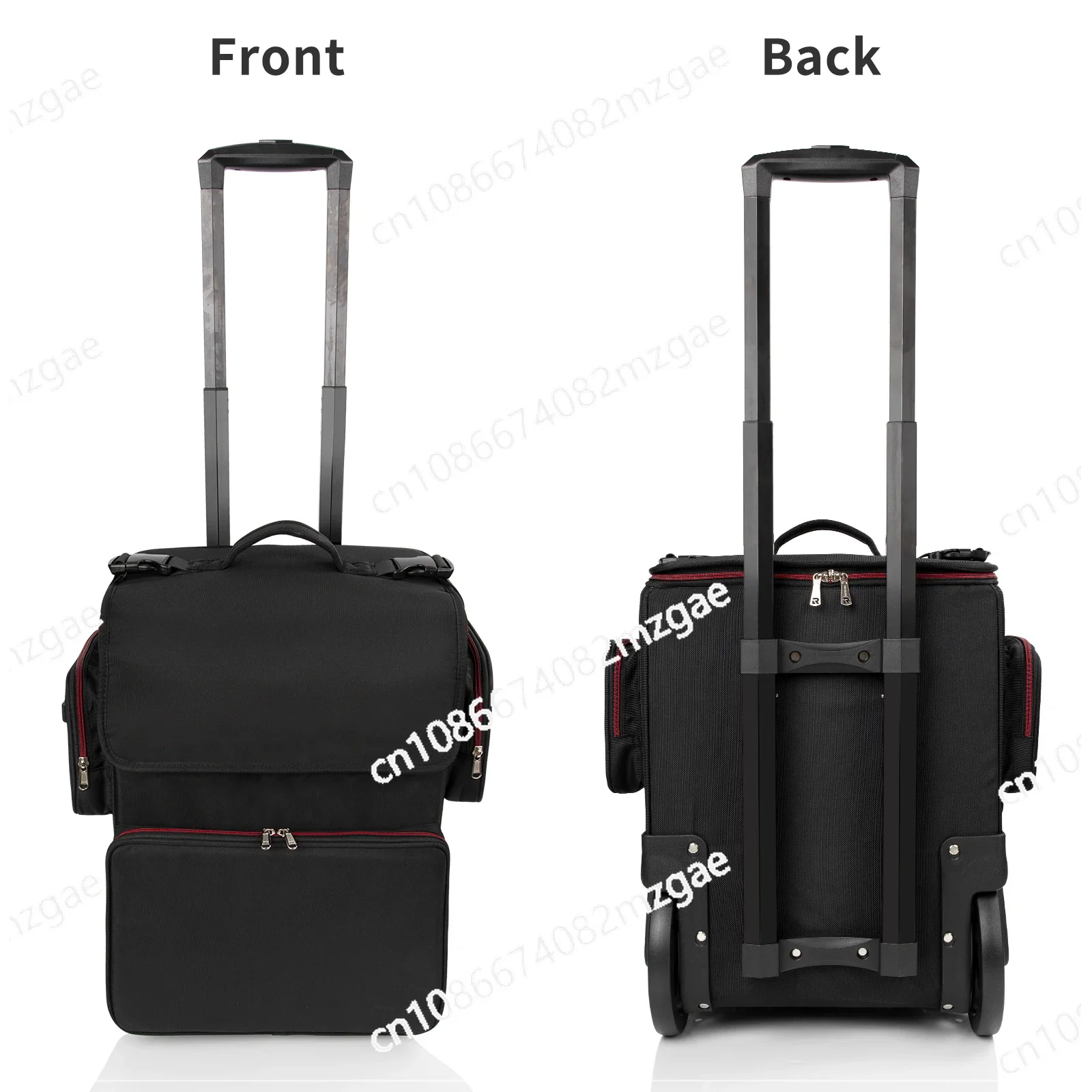 Wholesale Hairdresser Tools Storage Travel Train Case Nylon Makeup Rolling Train Case Hair Stylist Salon Trolley Case