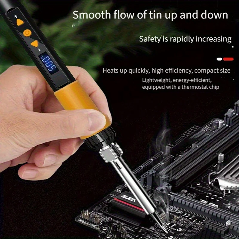 مجموعة مكواة لحام قابلة للتعديل لدرجة الحرارة، مجموعة أدوات لحام متعددة الوظائف، تخزين محمول