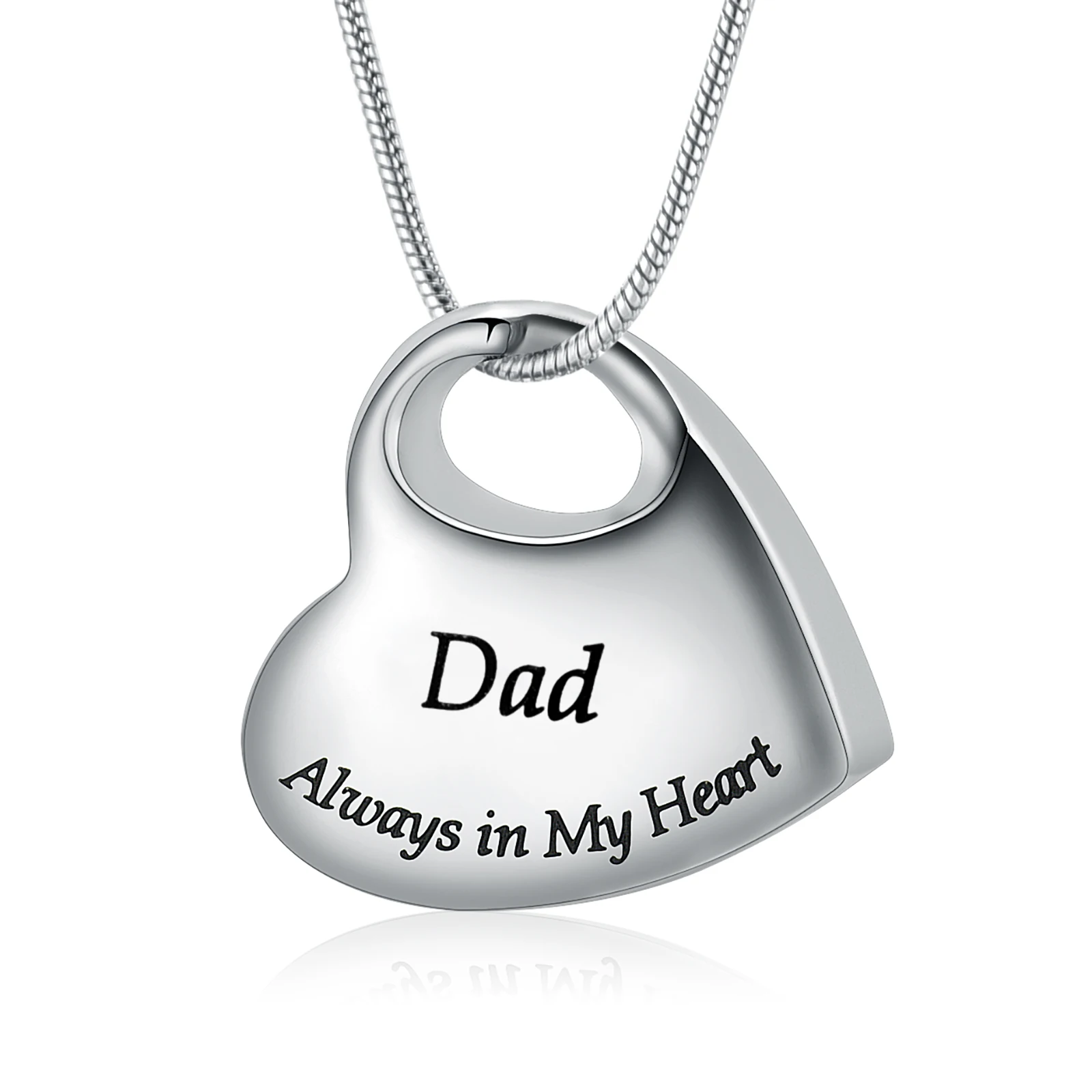 Dad Mom Grandpa Grandma Heart Urn Necklace for Ashes for Women Cremation Jewelry Keepsake Memorial Human Pendant