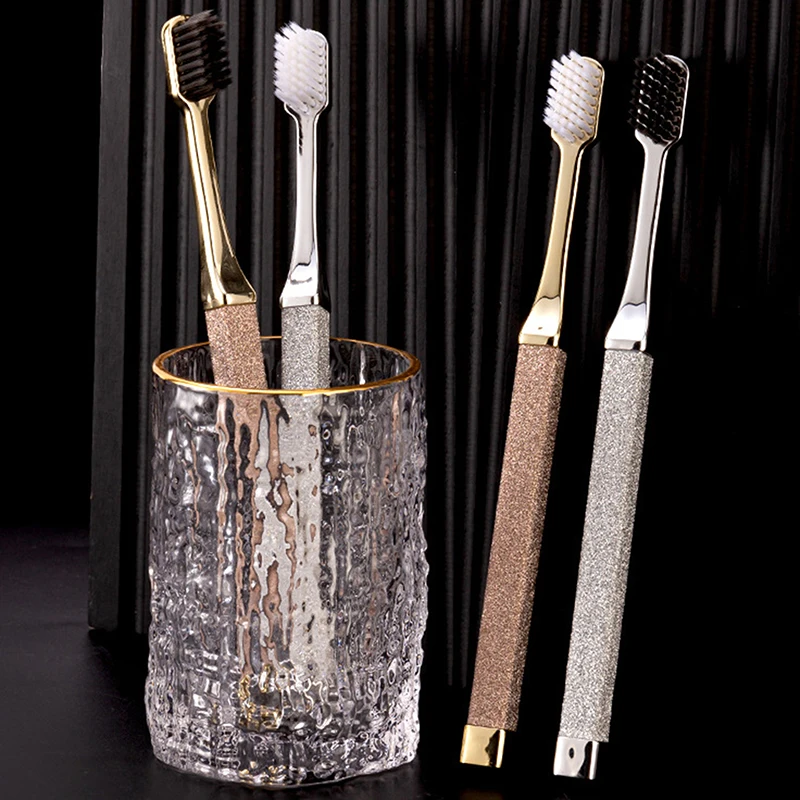 2 個大人の柔らかい毛歯ブラシ歯と歯茎の徹底的なクリーニングのための健康ケアカップル歯ブラシ毎日の使用