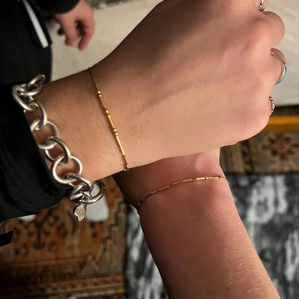 

Браслет с кодом Морзе, персонализированные украшения, водонепроницаемая нержавеющая сталь, скрытая надпись, парные браслеты для женщин и мужчин