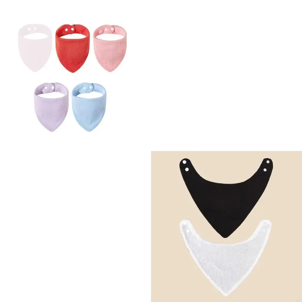 

Baby Bandana Dribble Bibs 5-Color Soft & Apressent Baby Thette Bibs Baby Слюни для слюни для слюни и подарок на прорезывание