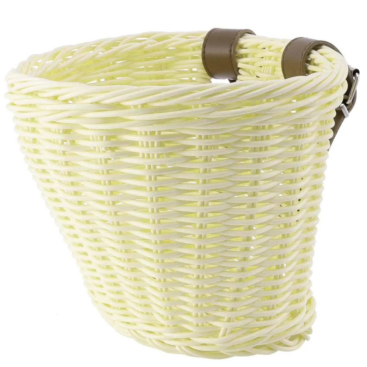 Cesta para bicicleta para niños, cesta de almacenamiento frontal desmontable Retro, diseño con correa, gran capacidad, accesorio práctico para bicicleta, 1 ud.