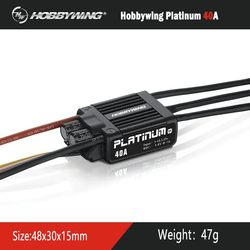 

Бесщеточный Электрический регулятор скорости Hobbywing Platinum 40A V4